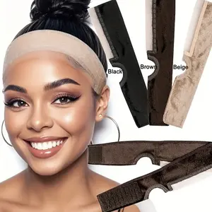 Adjustable Wig Headband with Open Ear Design, Invisible Lace Front, Suitable for Glasses Wearers, Anti-Slip Breathable, /light /, Soft Headband