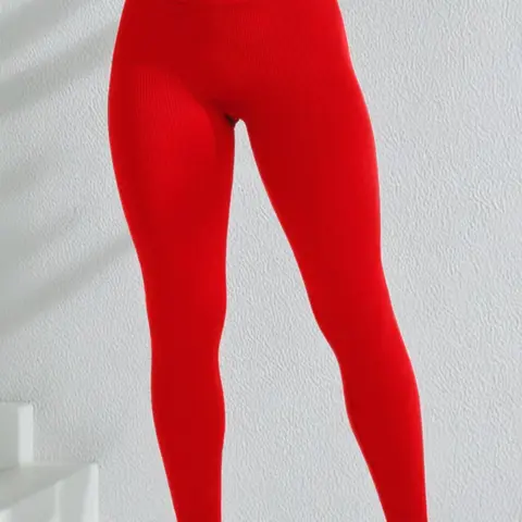 Women's Solid V-cut Criss Cross, High Waist Sports Seamless Tummy Control Butt Lifting Skinny Pants Ladies Sportswear Fitness Bottoms Gym Workout Leggings High Waist Activewear for Yoga Gym