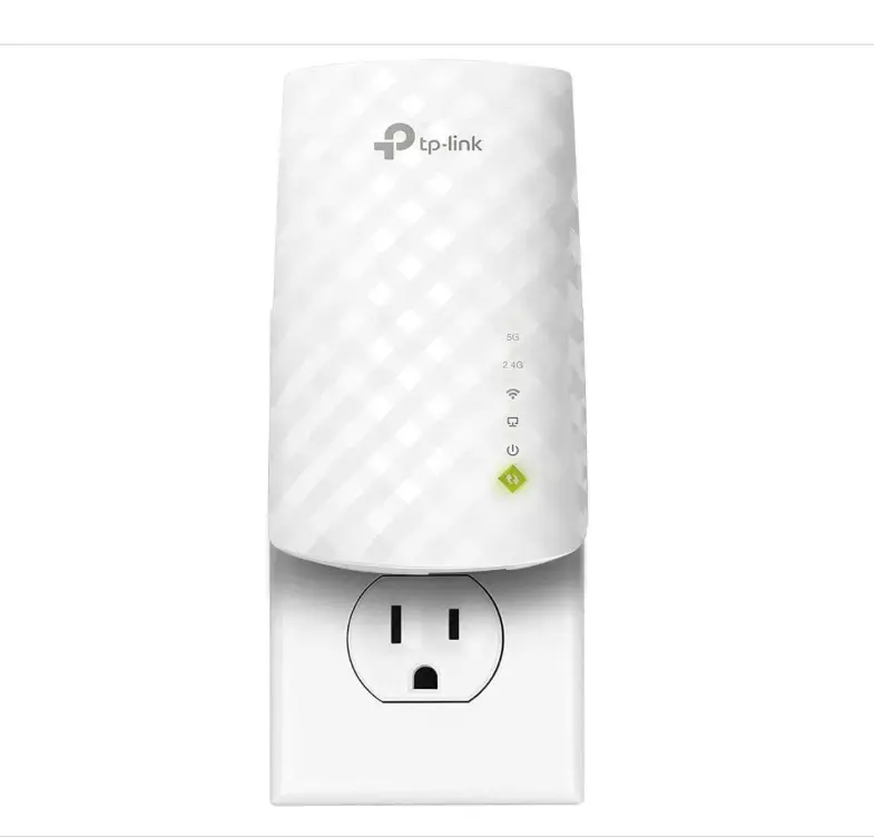 TP-Link RE220 Dual Band WiFi Extender - 5GHz/2.4GHz, Ethernet Port, 44% More Bandwidth Than Single Band, 1200 Sq.ft Coverage, Supports 30 Devices, OneMesh Signal Booster (Computers & Office Network Repeater)