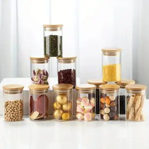 Clear Sealed Glass Jars, 12pcs/set Multifunctional Food Containers with Lid & Label Sticker & Pen, Leak-proof Preserving Food Jar for Refrigerator Cabinet, Refrigerator Storage