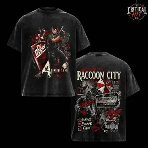 The Resident Evil Leon Comfort Color Shirt, Dr. Pepper Collaboration Shirt, Gamer Tee, Vintage Video Game Shirt, Leon S. Kennedy Shirt, Retro Gamer Apparel, Horror Game Shirt Menswear, Cotton, Oversized, Unisex, Washed T shirt, Streetwear, Casual
