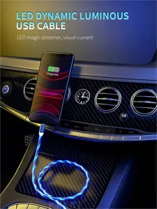 Car Type-C Glowing Data Cable Car Electronics Accessory