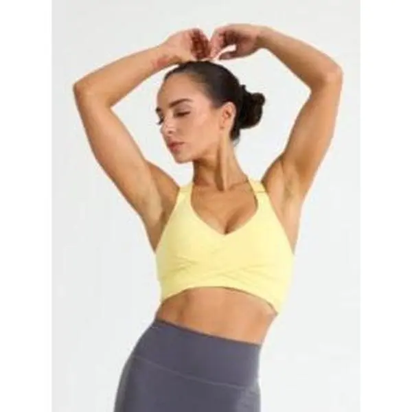 Candy Wrap Sports Bra - Sunbeam