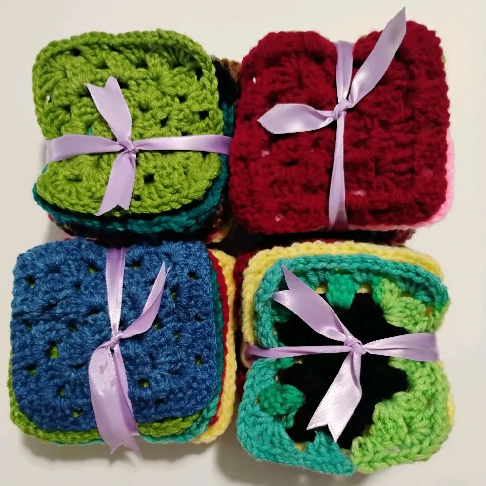 Assorted Premade Granny Squares Bundle of 9