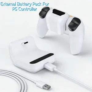 Portable LED Display Rechargeable Back Clip Battery for Ps5 Controller, 1800mah Polymer Battery, 6-8 Hours Game Time, Perfect Ps5 Gift, Console Controller Accessories