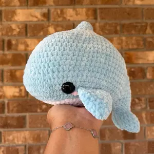Handmade crochet Dolphin plushie