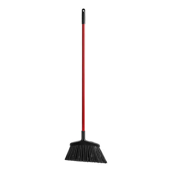 Extra-Wide Angle Cleaning Broom for Smooth Surfaces - 15" Wide Brush, 48" Long Handle for Efficient Sweeping,Sweep