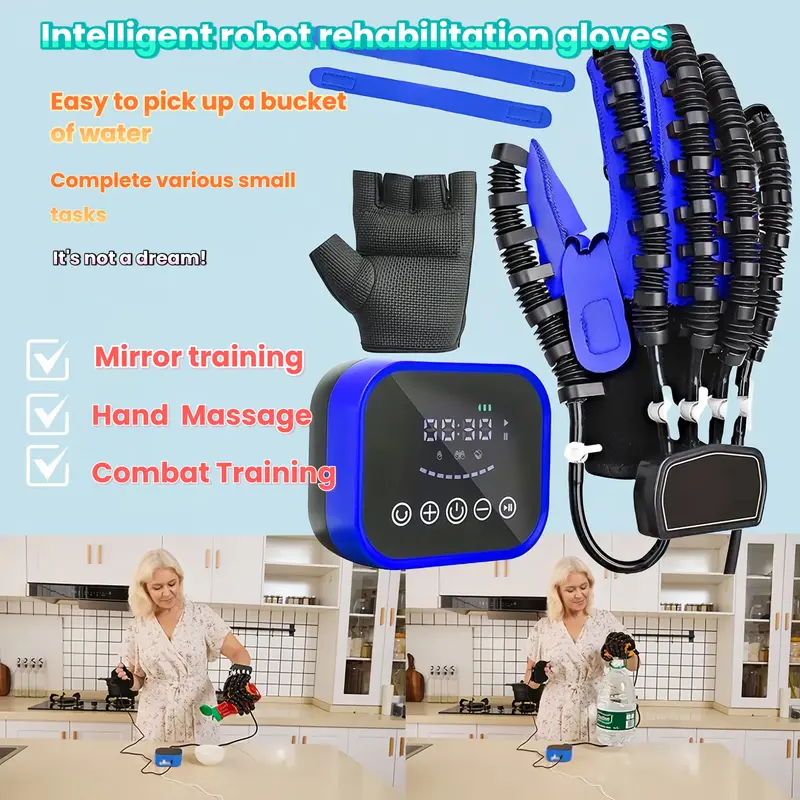 Joint Rehabilitation Gloves, Therapy Hand Splints, Relieves Stiffness In Fingers, Elastic Pressure, Multiple Modes