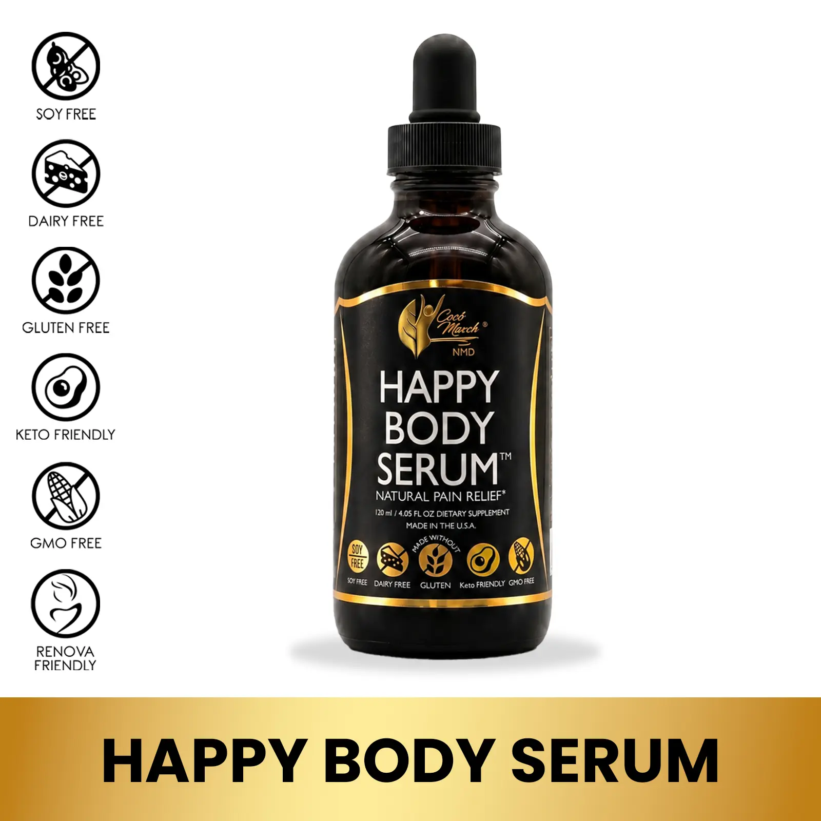 Coco March N.M.D Happy Body Serum, Wellness Supplement, 60 Servings per Container Hyaluronic Acid