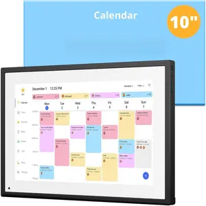 Digital Calendar  Screen 10 Inch,  Calendar Chore Chart with 1080P Interactive screen for Family Monthly/Weekly/Daily Planner,  Calendar with Desk Mount - Black