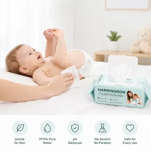 Baby wipes, HARRINGRON wipes - oversized, cleansing