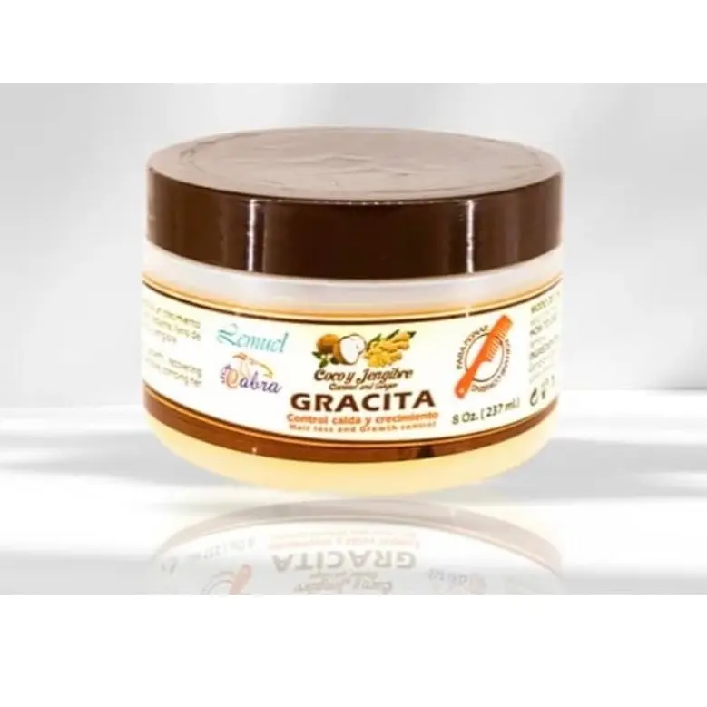 Lemuel Hair Cream Stylig 8oz La Gracita de Coco y Jengibre - Daily Shade for Styling, Hydration, and Warmth, 8 oz