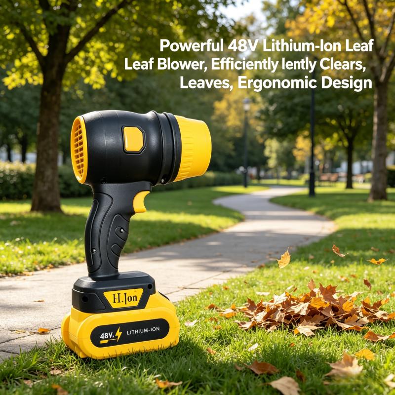 Cordless leaf blower, brushless dust collector, 3400 rpm, handheld electric dust collector for household cleaning, automobiles, and outdoor use. 21V mini dry blower fan, American standard two plug