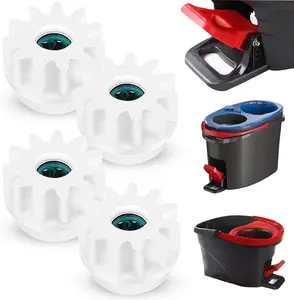 4 count Spin Mop Replacement Parts, Spin Mop Bucket Clutch Bearing Gear Sprockets Replacement Compatible with Ocedar, One Way Bearing Sprockets Pedal Repair Replacement for Vileda and More Rotation Mop