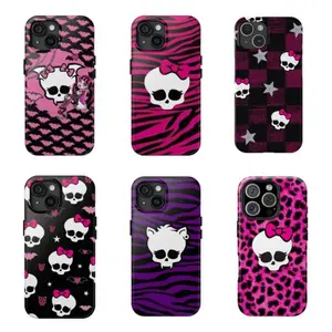 Monster High Trendy Phone Case, Tough Shockproof Protective Cover, Compatible with iPhone 11-17 Pro Max Plus and Samsung Galaxy S23-S25, Unisex Gift for Halloween Christmas Thanksgiving