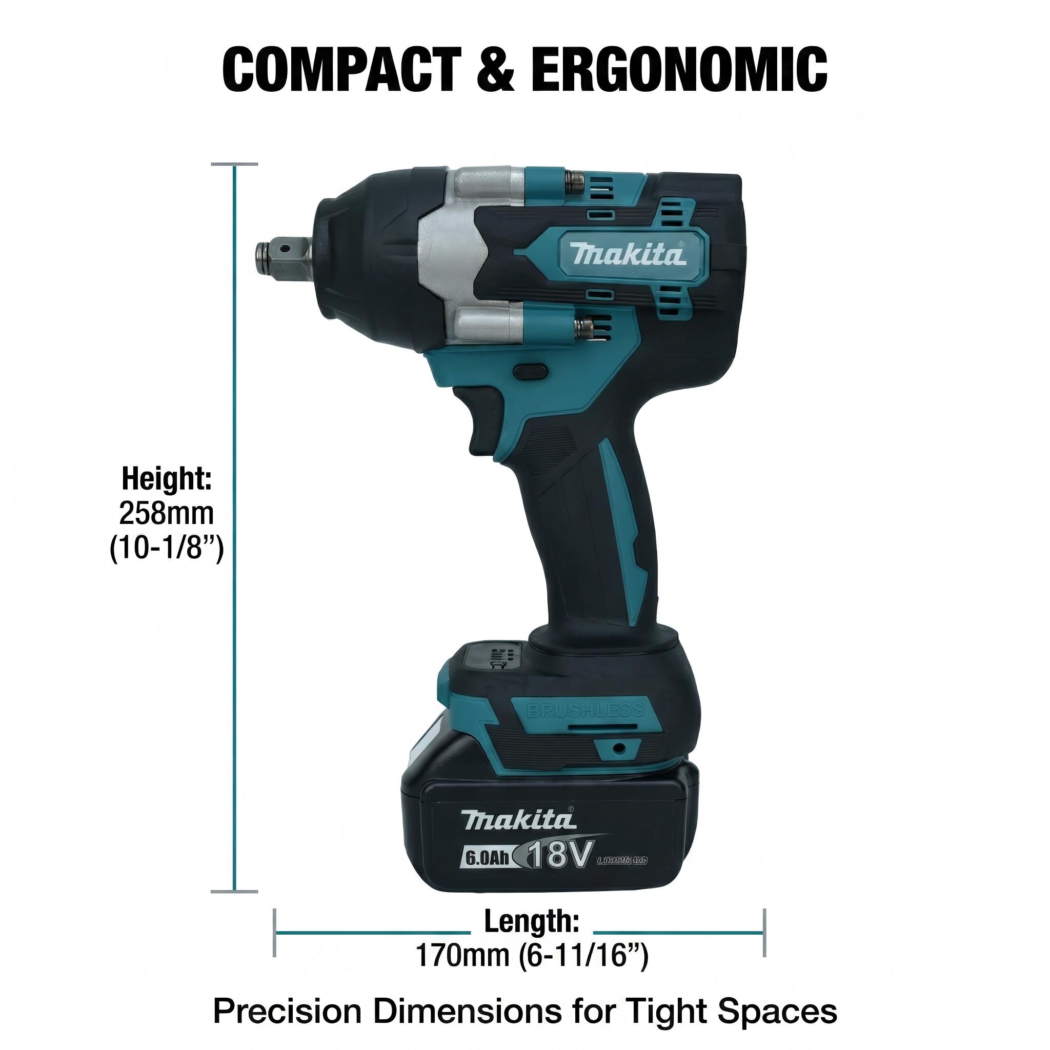 Makita DTW700 impact wrench nut-busting torque