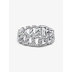 Pandora Timeless Pave Cuban Chain Ring