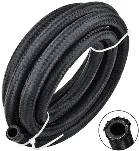 6AN Racing Fuel Line - Nylon Stainless Steel Braided for High Performance Oil Gas Air Systems | SAE Certified