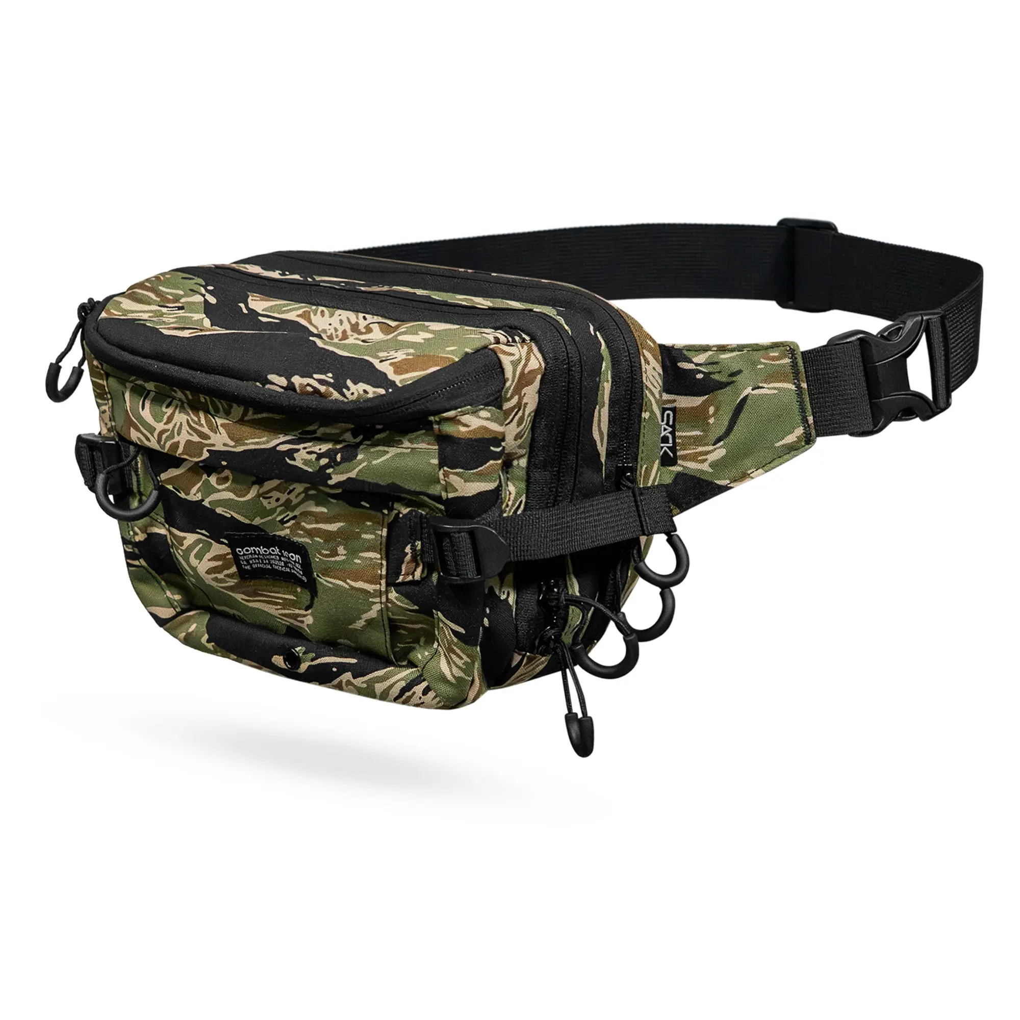 Men's Nomad Tactical Waist Bag - Crossbody EDC Sling, Versatile Design, Versatile Bag, Zipper Fanny Pack, Tactical Accessories, Outdoor, Travel, Buckle, Combat Patch, Heavy-Duty Clip Stays Put, Crossbody Bag