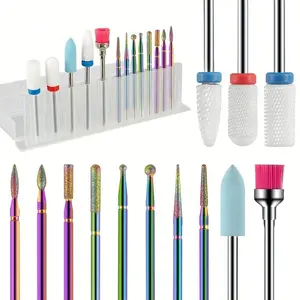 Professional Ceramic Nail Drill Bit Set, 1 Set High Performance Electric Nail Art Kit for Acrylic, Gel and Natural Nails, Essential Heat-resistant Tools, Nail Art Manicure