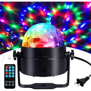 Disco Ball Disco Lights-Party Sound Activated Storbe Light with Remote Control DJ Lighting,Led 3W RGB Light Bal, Dance lightshow for Halloween Home Room Parties Kids Birthday Wedding Show