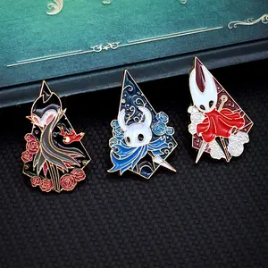 Game Hollow Knight Lapel Pins for Backpack Brooch Bone Nail The Pale king Metal Enamel Pin Brooches for Women Men Badge Jewelry