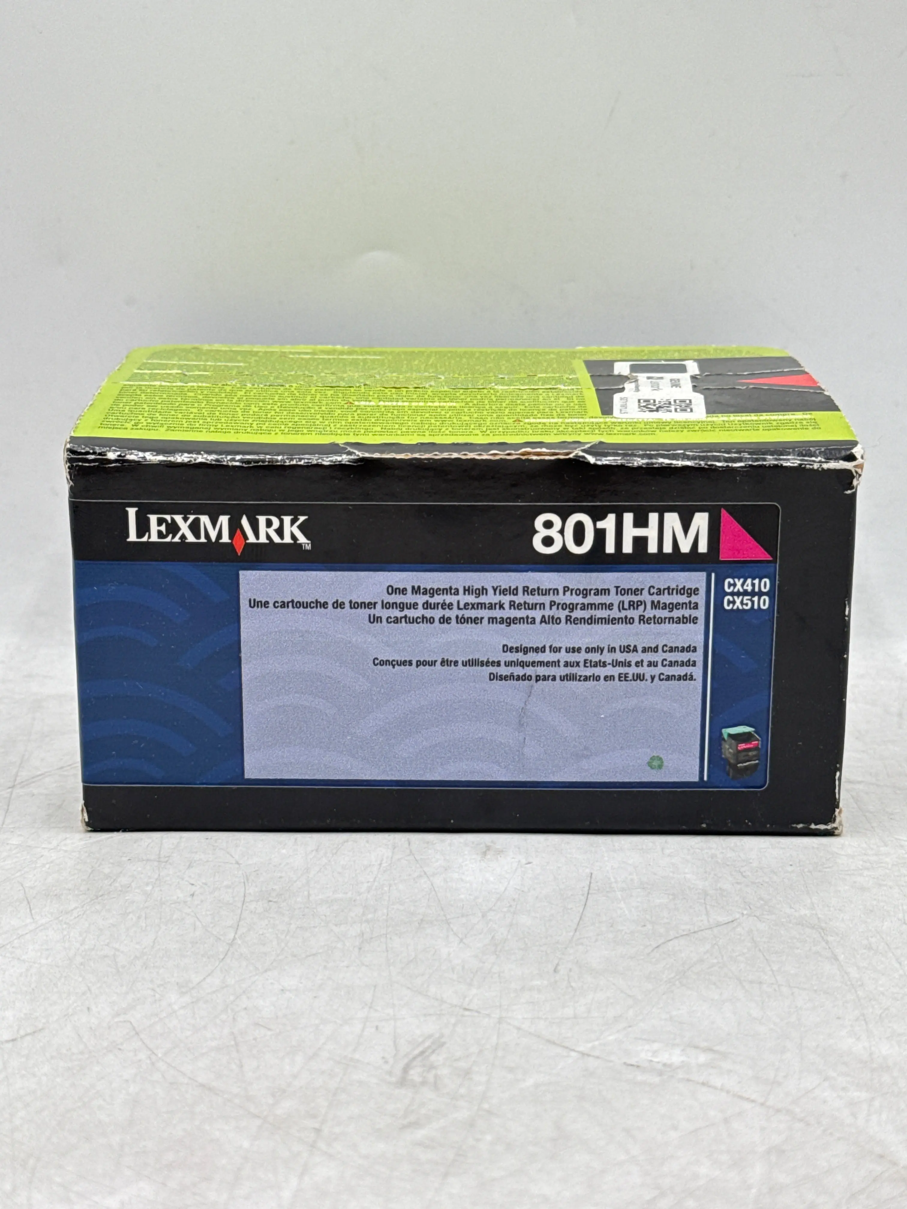 Lexmark 801HM Magenta High-Yield Toner Cartridge (80C1HM0) - Lexmark Printer-Compatible, Default Specs