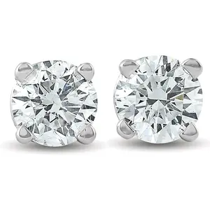 1/2Ct Round Brilliant Cut Diamond Stud Earrings in 14K Gold Classic
