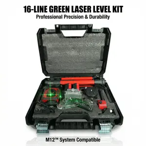 Milwaukee 16-Line Laser Level Kit  for Horizontal & Vertical Layout professional construction drill driver