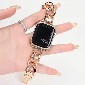 Women's Fashion Metal Smart Watch Band Accessories for Apple Watch Series 11/10/9/8/7/se/6/5/4, Compatible with Iwatch Ultra 49mm 46mm 45mm 44mm 42mm 41mm 40mm