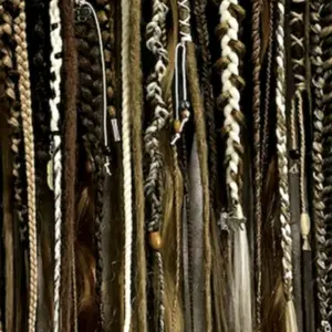 Bonfire Nights 50 Double-Ended Dreadlock Extensions - Beautiful Natural Tones for Versatile Styling Options