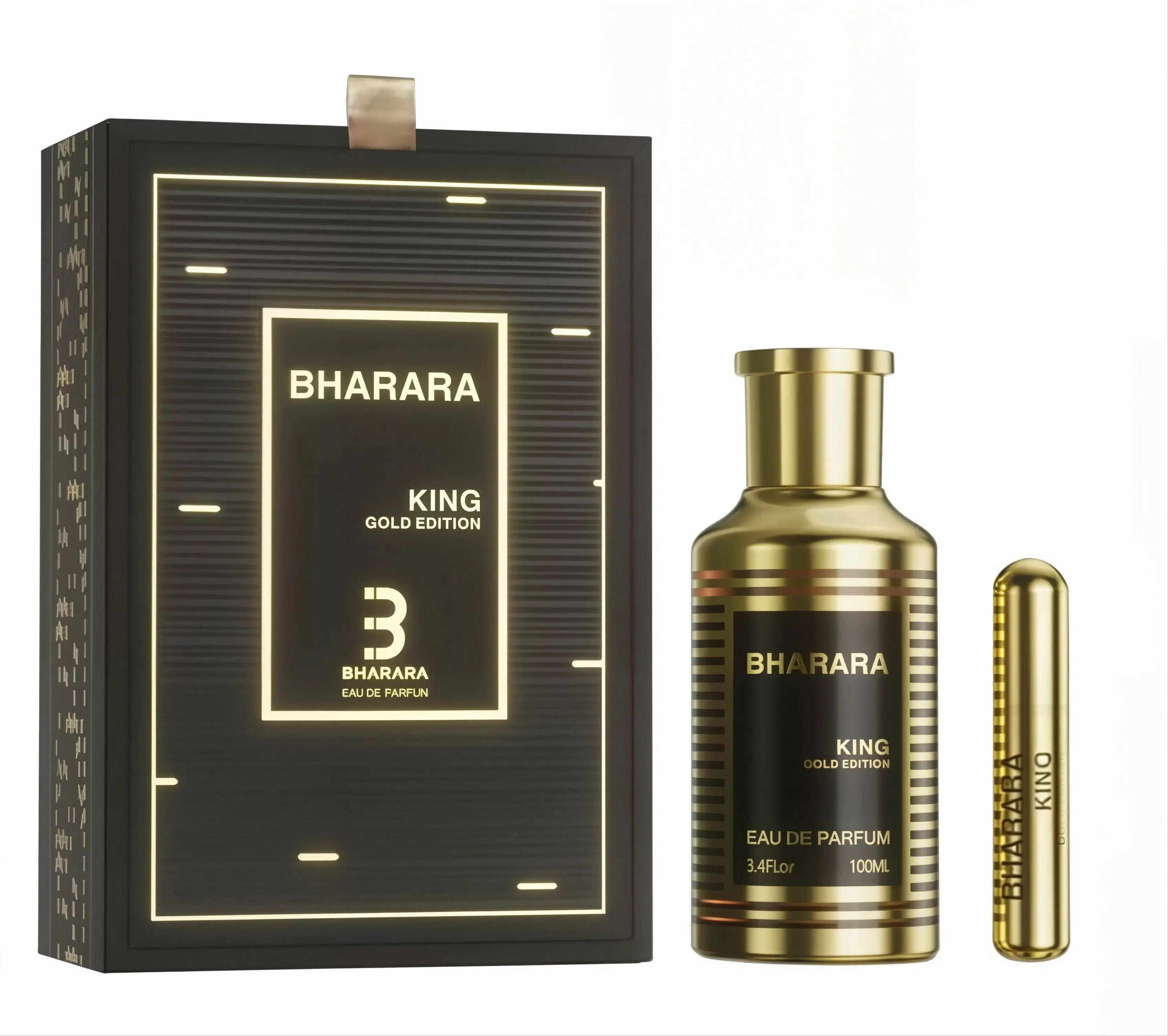 Bharara King Gold Edition Eau de Parfum 100ml - Luxury Oriental Fragrance for Men, Long-Lasting Scent, Inspired by Elite Gourmand Classics