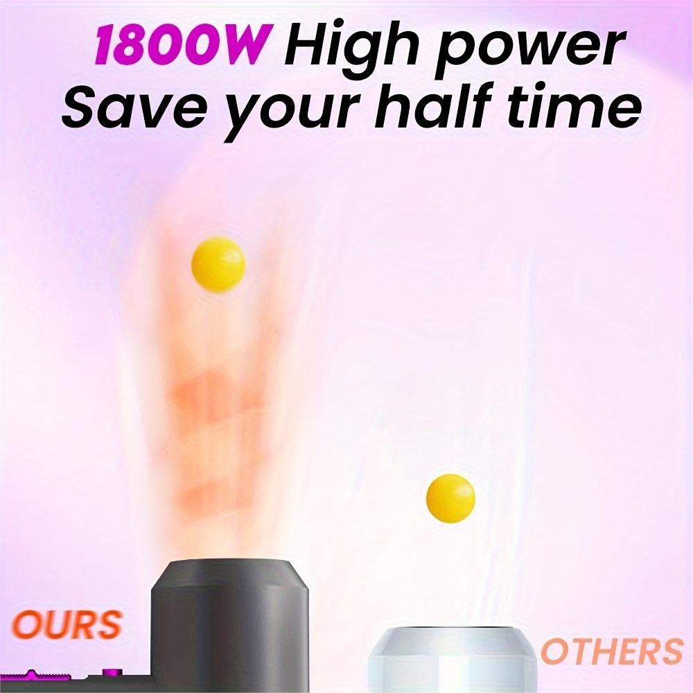 AKJ Wave Dryer D089 1800W Professional Ionic Hair Dryer with 2 Concentrator Nozzle & 1 Diffuser, Lightweight & Portable, 12 x 4.54 x 3.64 Inches