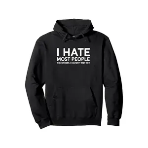 Men's anti-social humor Graphic Hoodie - Long Sleeve Pullover Regular Fit | Soft & Breathable Fabric, Durable Print, Everyday Comfort, Machine Washable, humorous and sarcastic casual wear, likely for individuals who enjoy ironic or edgy fashion statements