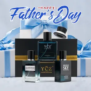 YCZ Men's Mystic Allure Collection Fragrance Set |YCZ Club Marine & Breath of Sky Eau De Cologne Gift Box with Long Lasting Light Scent for Any Occasion Perfume Gift Sets Perfume Sample Set#Summervibes|Father's Day Gifts