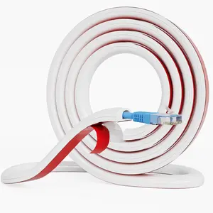 Cord Hider Raceway Kit, 39 inch Wall  Hider for 1 ,  Material Hiding Wall Mount TV Powers Cords in  Office, W0.59 H0.39in White
