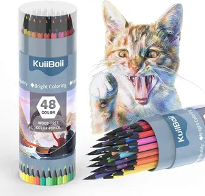 48 Color Colored Pencils, Suitable for Adults, Kids and Coloring Books, Artist Sketch Drawing