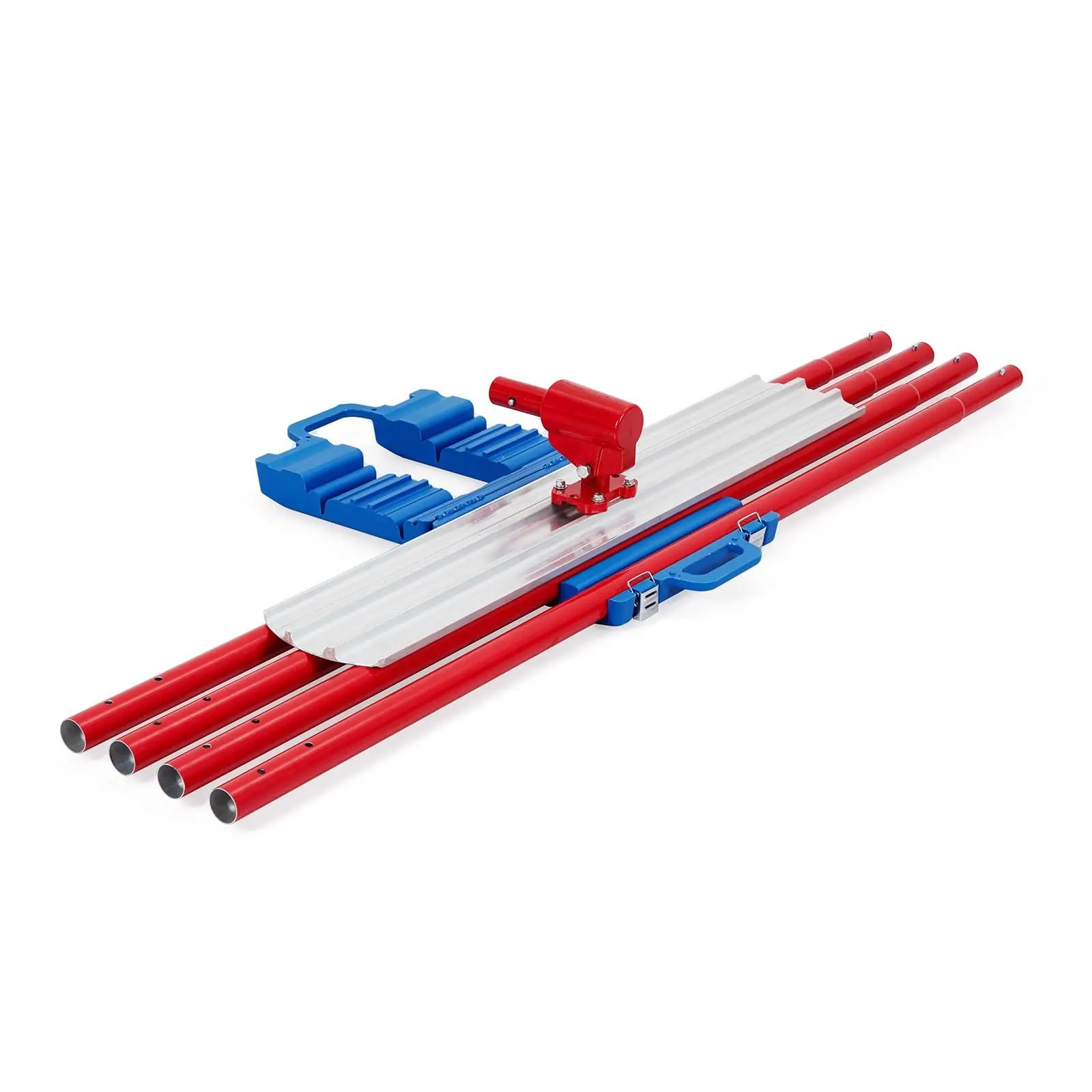GARVEE 48x8 in Magnesium Bull Float Concrete Tool, Round-End with 4-Handle Bracket, Lightweight Cement Finishing Tool for Concrete Projects