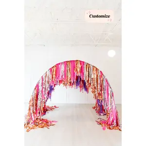 Custom Arched Fringe Installation