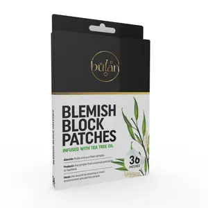 Blemish Block Patches for Sensitive Skin, Hydrocolloid Blend with tea tree oil - Acne Skincare Redness Synthetic