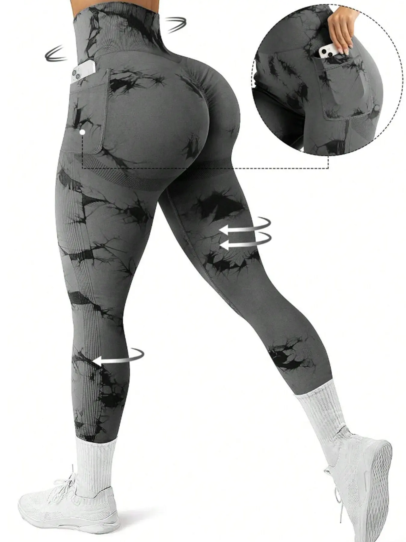Women's High Waist Yoga Pants, Tight Fitted Workout Leggings, Slimming Running Outdoor Fitness Long Pants, All Seasons Casual Style, Stretchy High Waist, High Waisted Sportswear