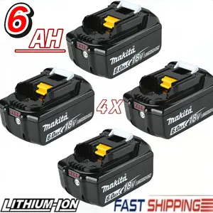 4-Pack For Makita 18V 6.0Ah LXT Lithium-Ion Battery BL1830 BL1850 BL1860 BL1840 NEW