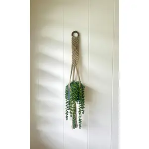 Isabella Macrame Plant Hanger - Sandstorm Brown