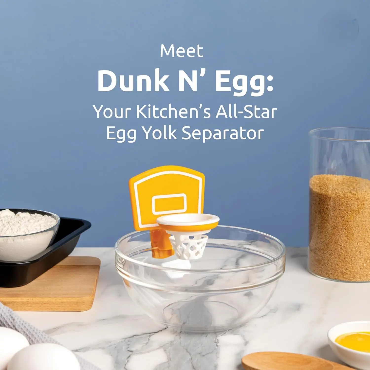 Egg Yolk White Separator, Unique Kitchen Gadgets, Kitchen Accessories, Unique Cooking Gifts, Basketball Stuff