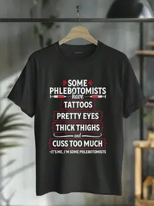 100% Cotton Phlebotomist Funny Thighs Phlebotomy Technician Nurse Gift T-Shirt T-Shirt