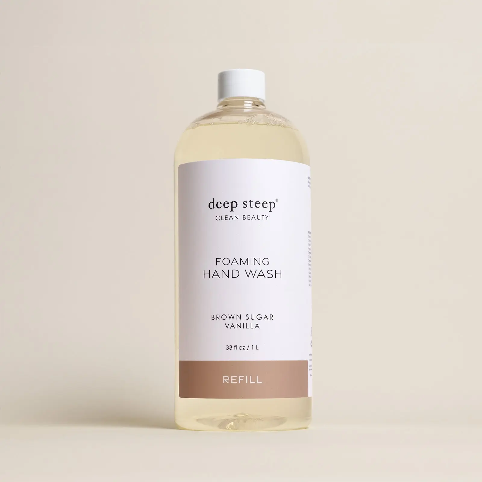 Organic Foaming Hand Wash Refill - Brown Sugar Vanilla, Aroma, Calming, Cleansing, Nourishing (Beauty & Personal Care, Hand Care), Golden, Hyaluronic