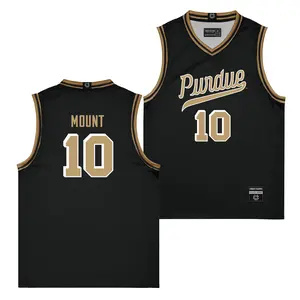 Purdue Men's Basketball Black Script Jersey  - Rick Mount