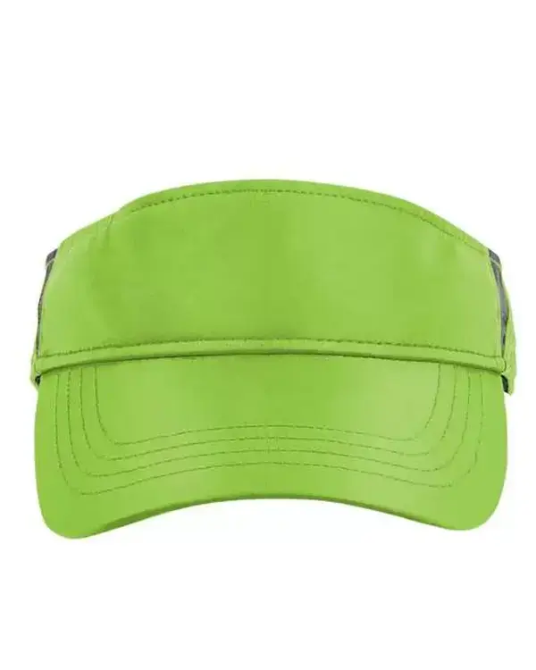 Ash City - Core 365 CE002 Adult Basic Plain Drive Performance Visor, Contrast Inserts, Moisture Wicking Polyester Mesh, Reflective Tab, Visor Hat, All Seasons, Synthetics