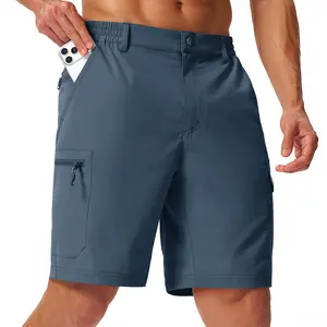 YSENTO Men's Hiking Shorts 9" Quick Dry Water Resistant Work Outdoor Cargo Shorts with Pockets