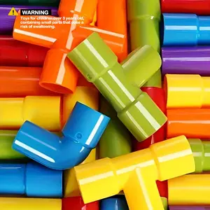 40/68/116 Piece Building Block Pipe Toy, Colorful Educational Construction Learning Set, Creative Building Blocks, Wheel Toys for Kids Aged 3+, Easter Gift